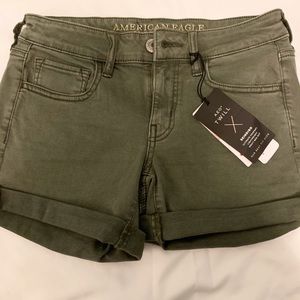 American eagle khaki green shorts